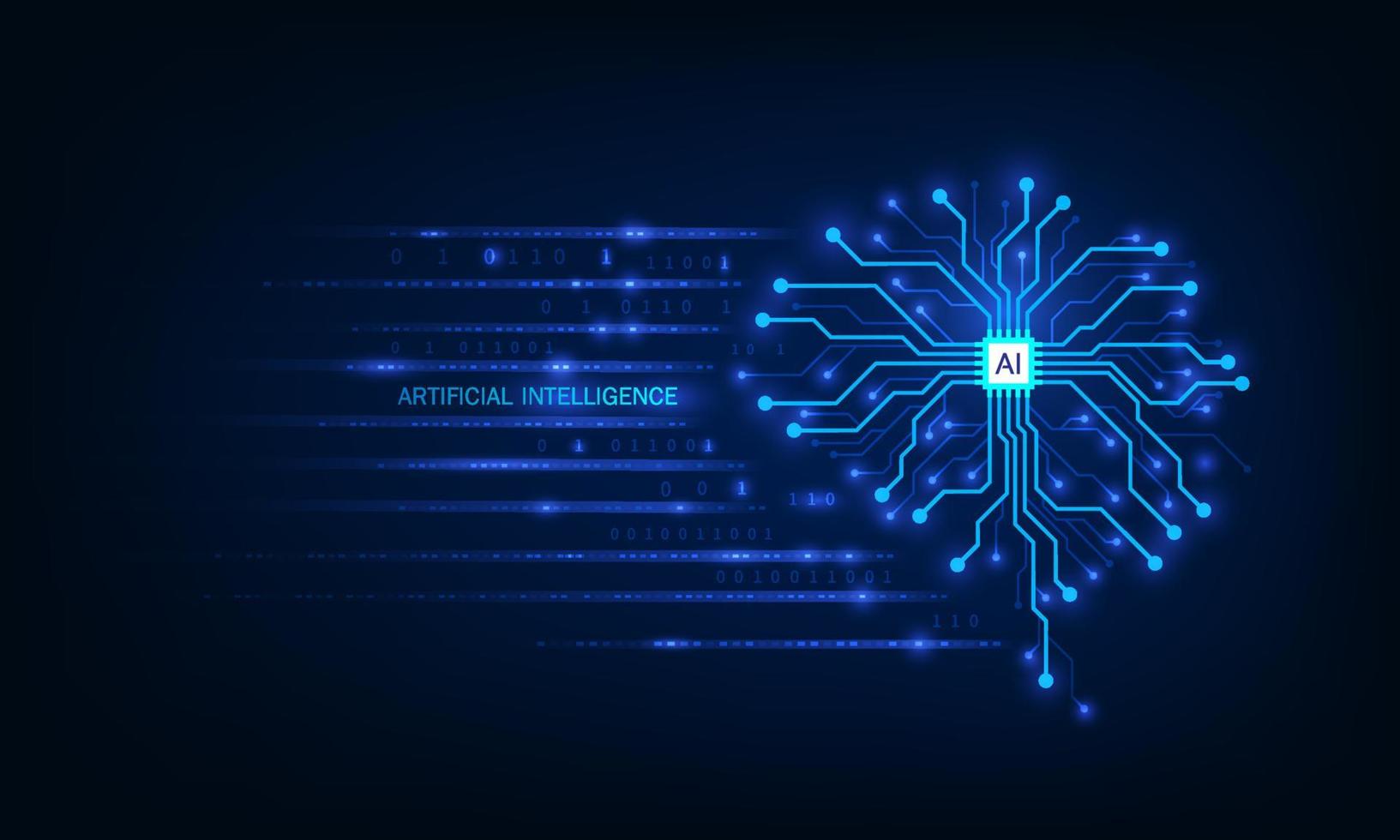 Artificial Intelligence,Technological brain and machine learning concept. Abstract circuit board. Digital innovation background. vector illustration.
