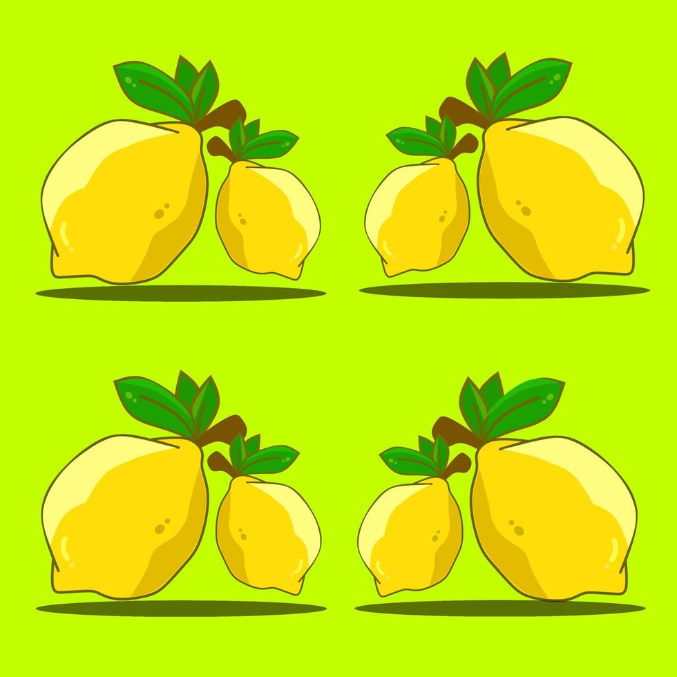 vector illustration of yellow lemon