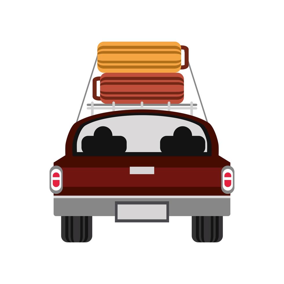 car luggage on roof vector