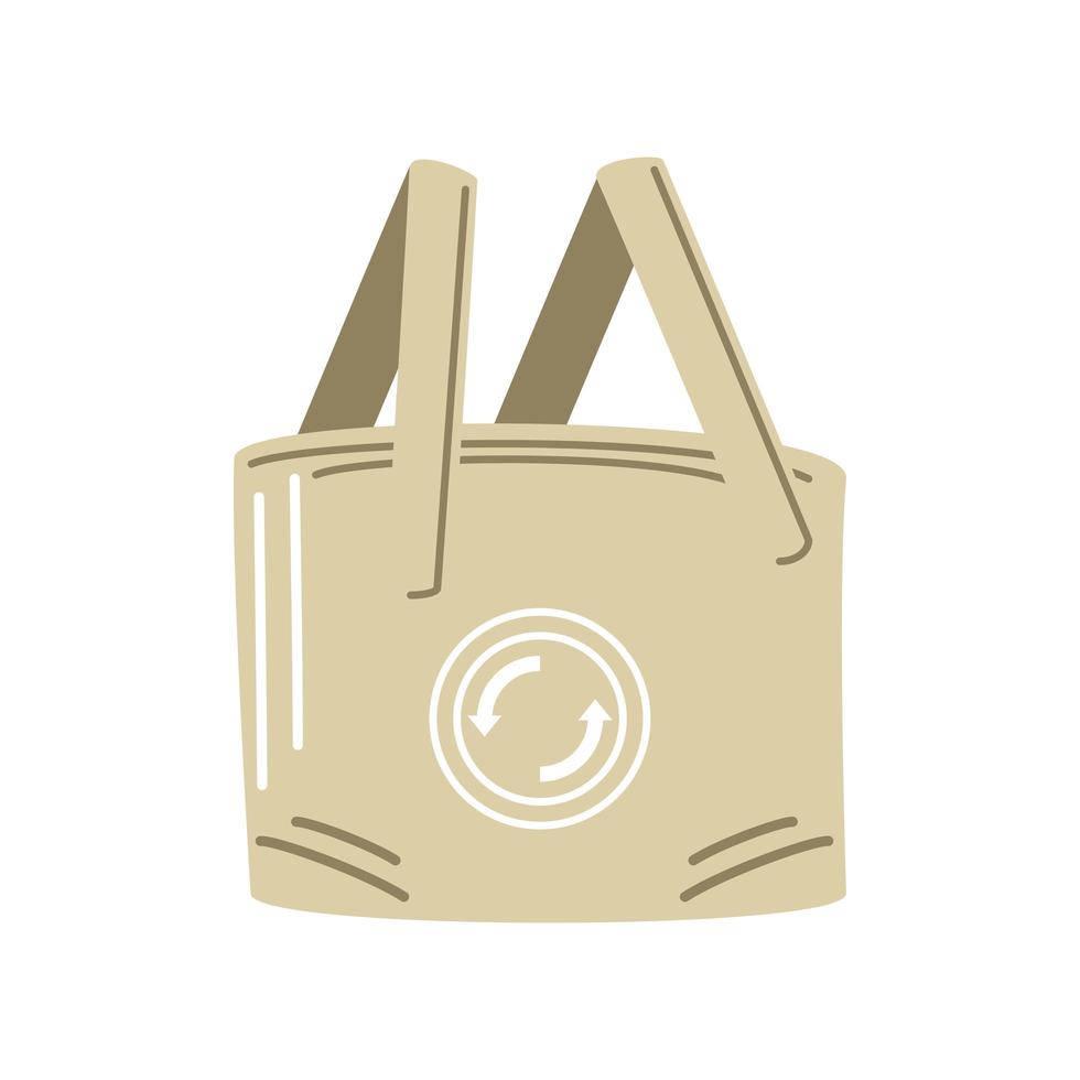 ecological grocery bag vector