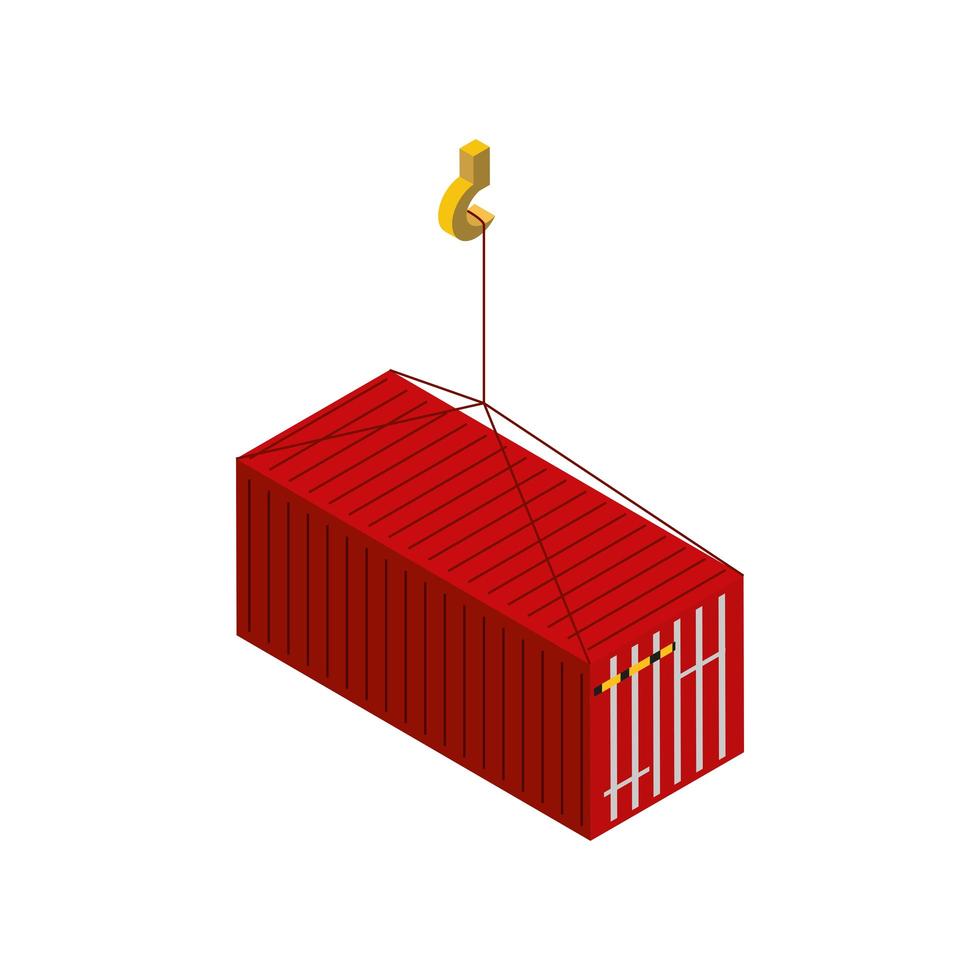 crane with container vector