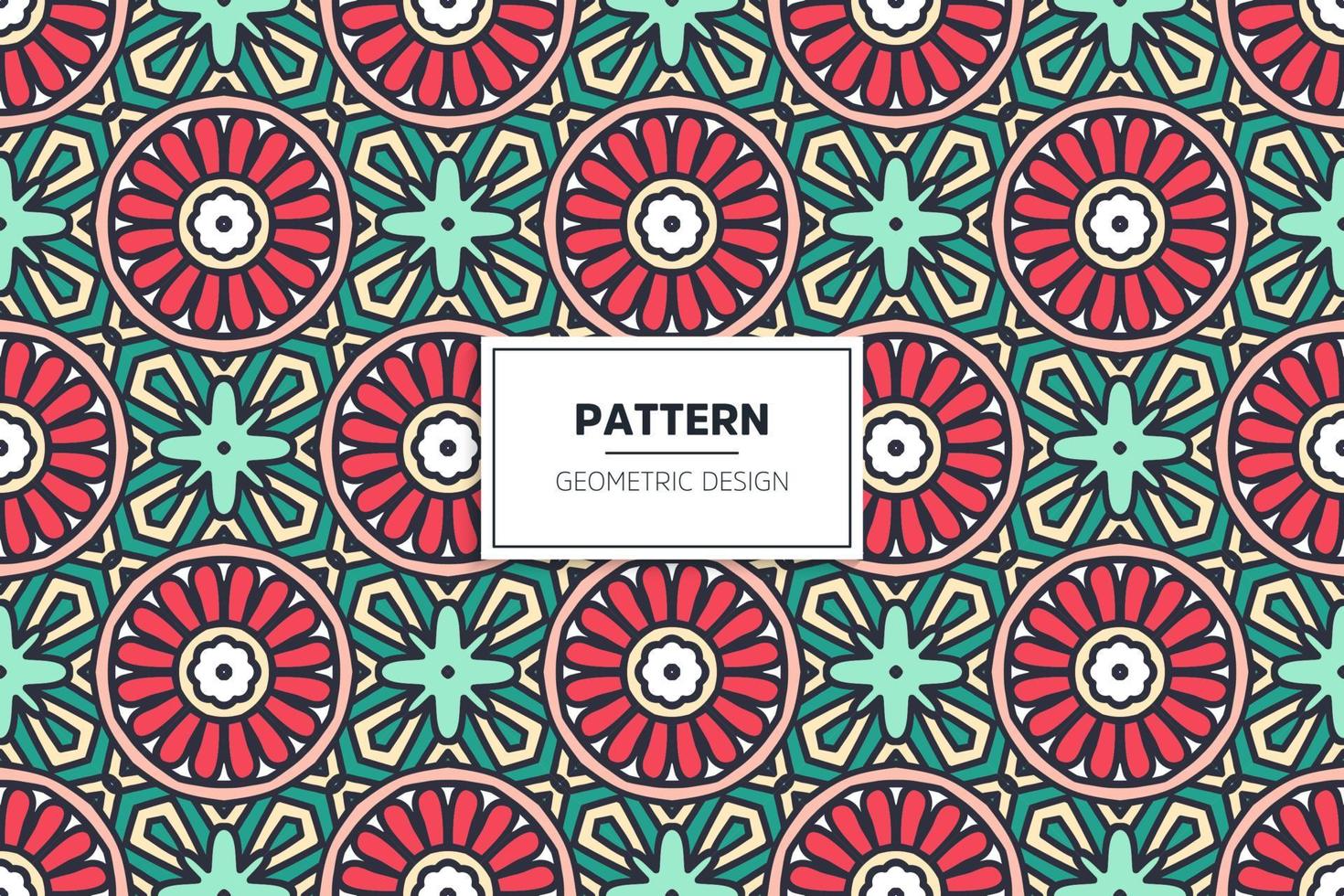 ethnic seamless pattrn with mandala vector