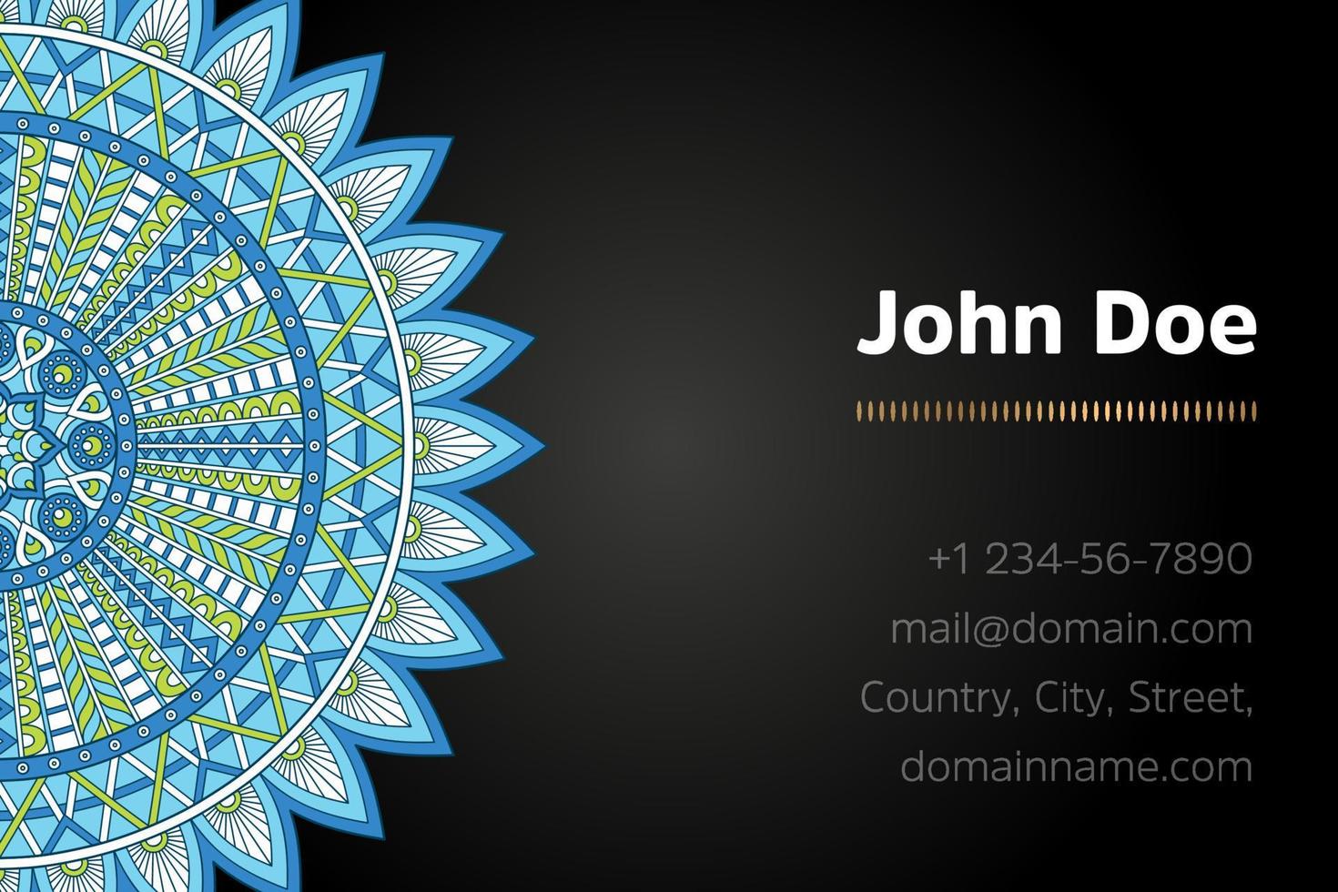 Mandala Business card vector