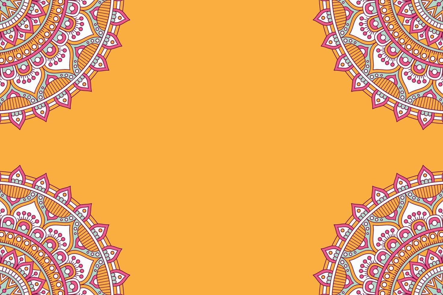 Frame card design ethnic ornament vector