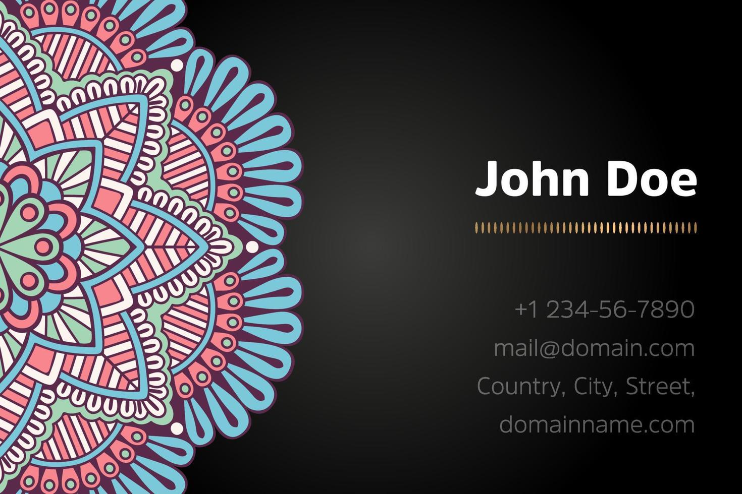 Mandala Business card vector