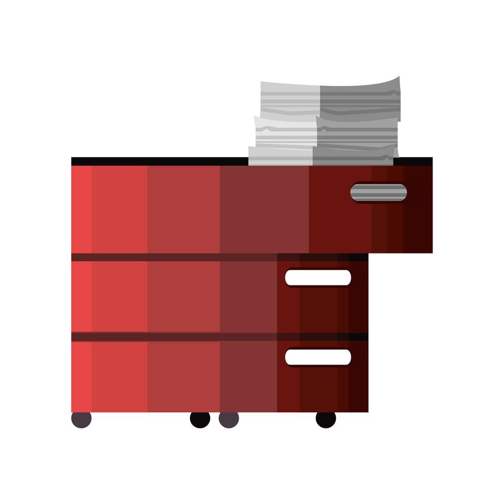 office cabinet file and paperwork vector