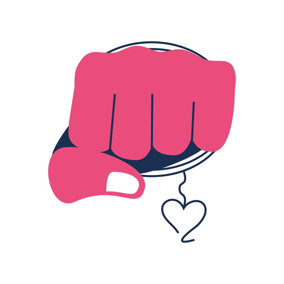 friendship bracelet in hand vector