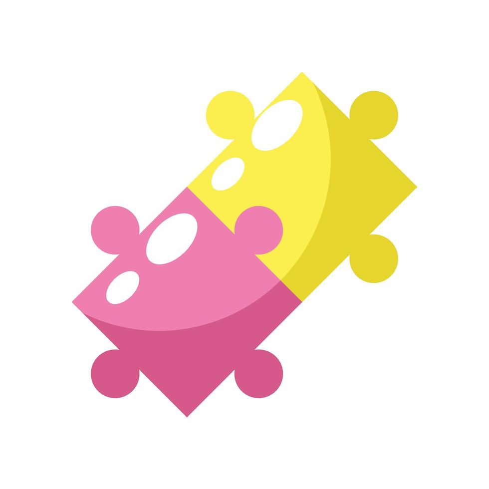 puzzles pieces creativity vector