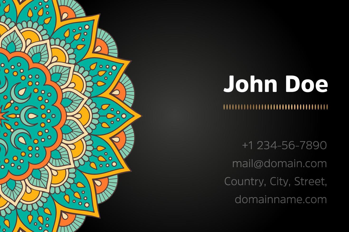 Mandala Business card vector