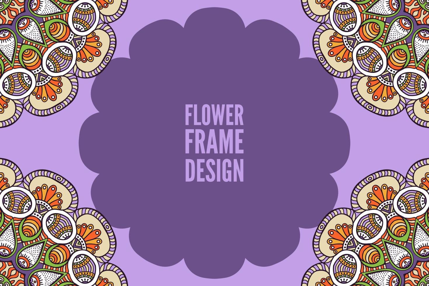Card with mandala vector
