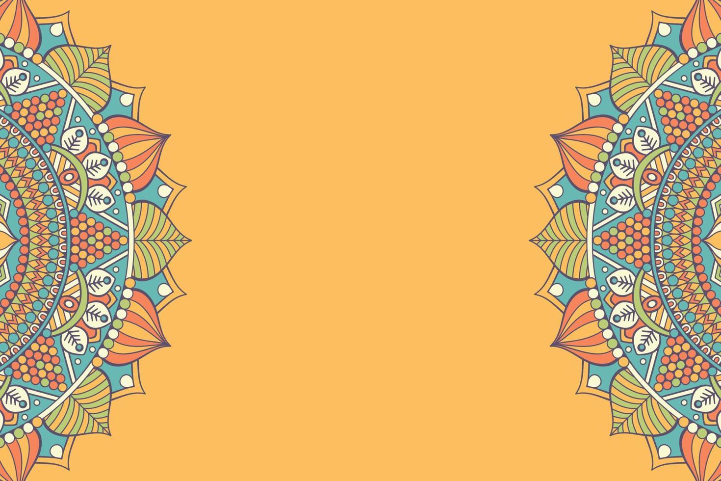 Business card mandala ethnic template vector