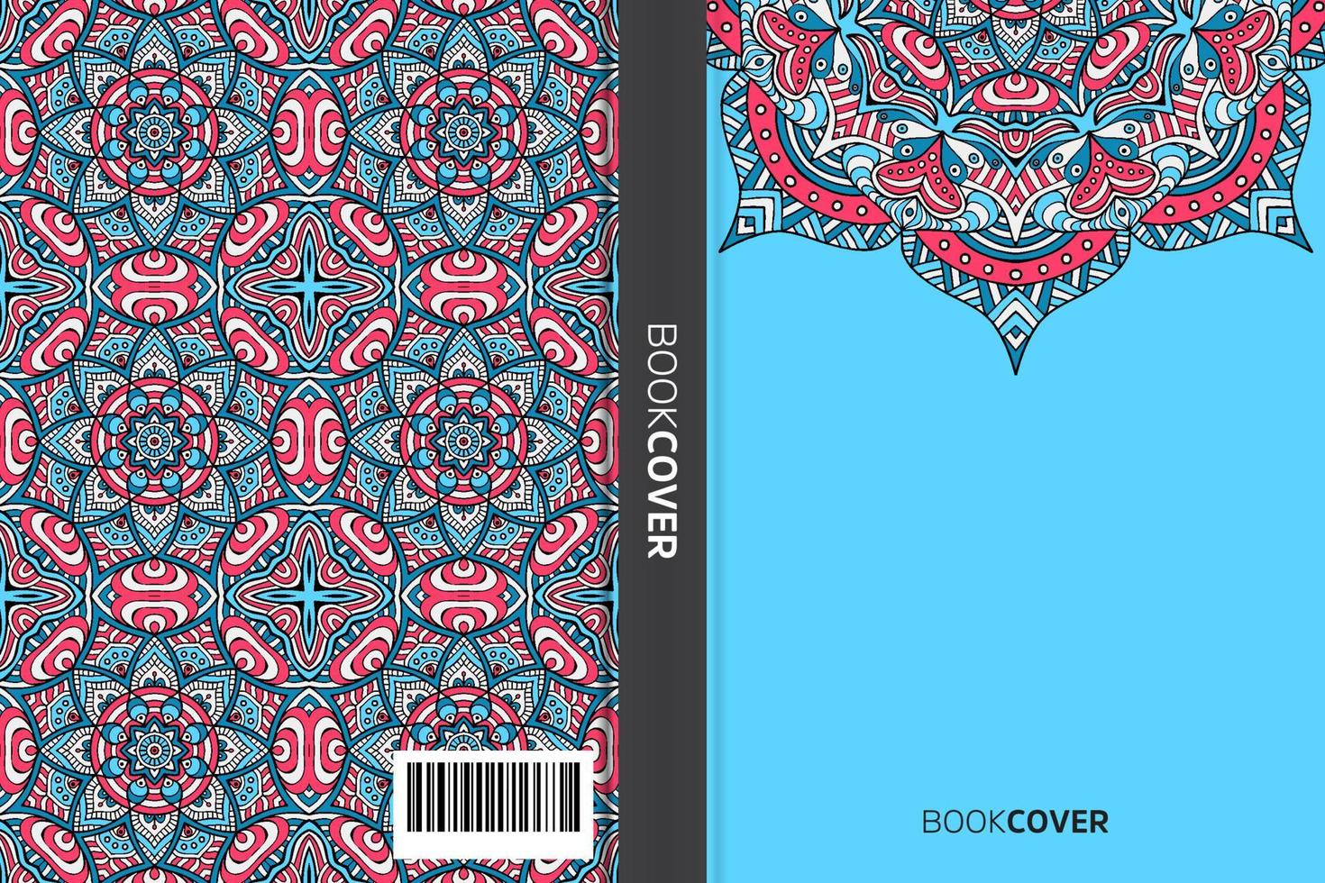 libro de portada de mandala vector