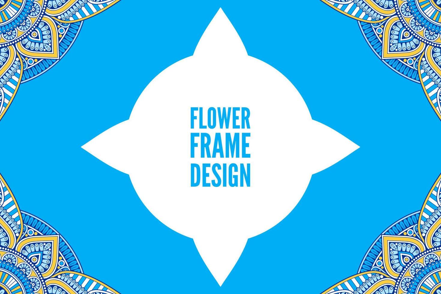 Frame card design ethnic ornament vector