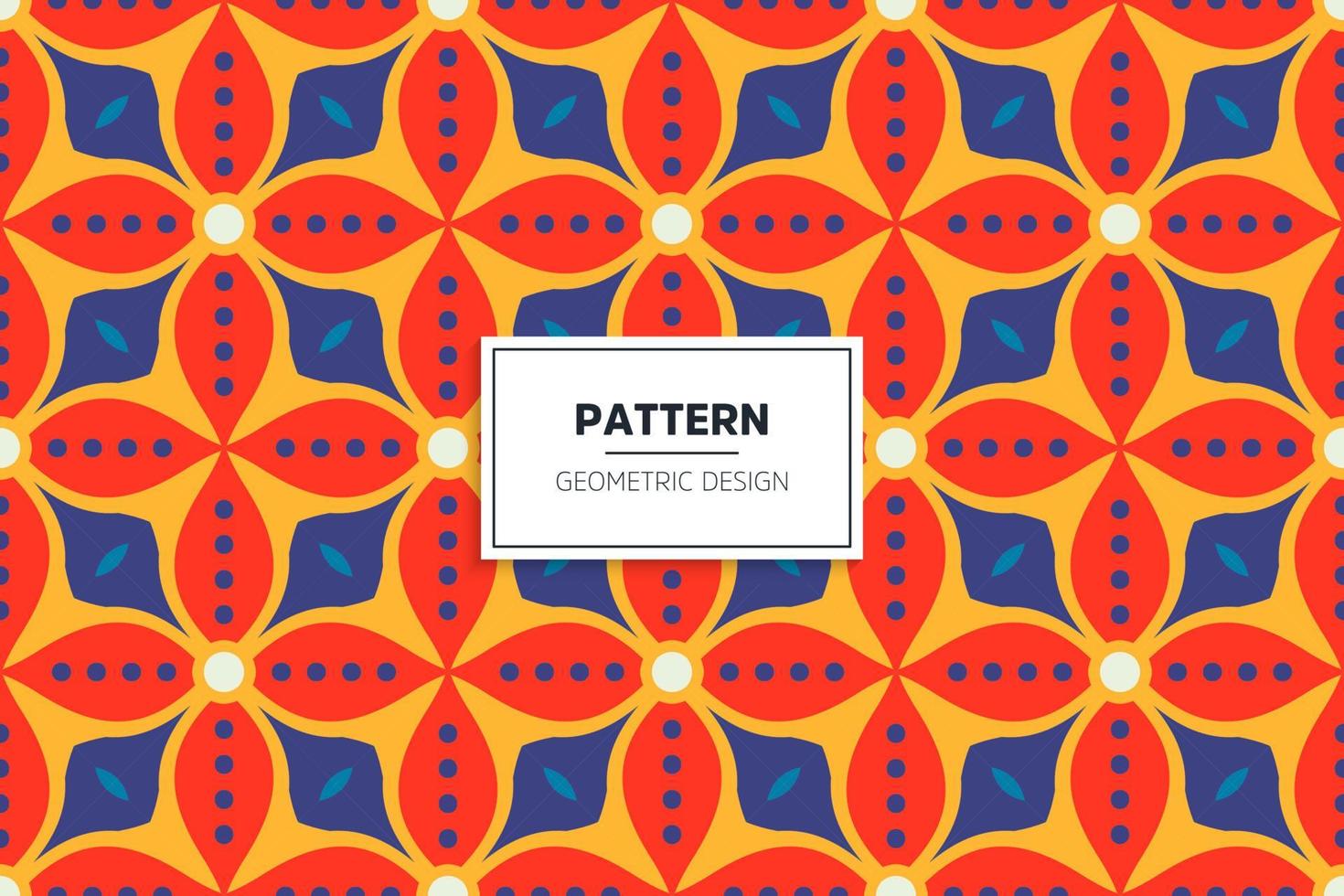 Ethnic colorful seamless pattern design vector