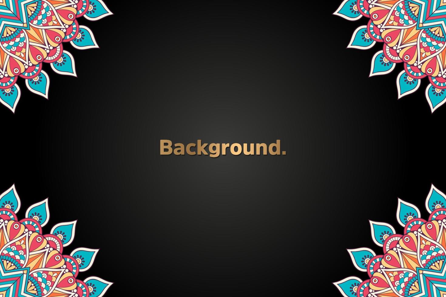 Background with colorful mandala vector