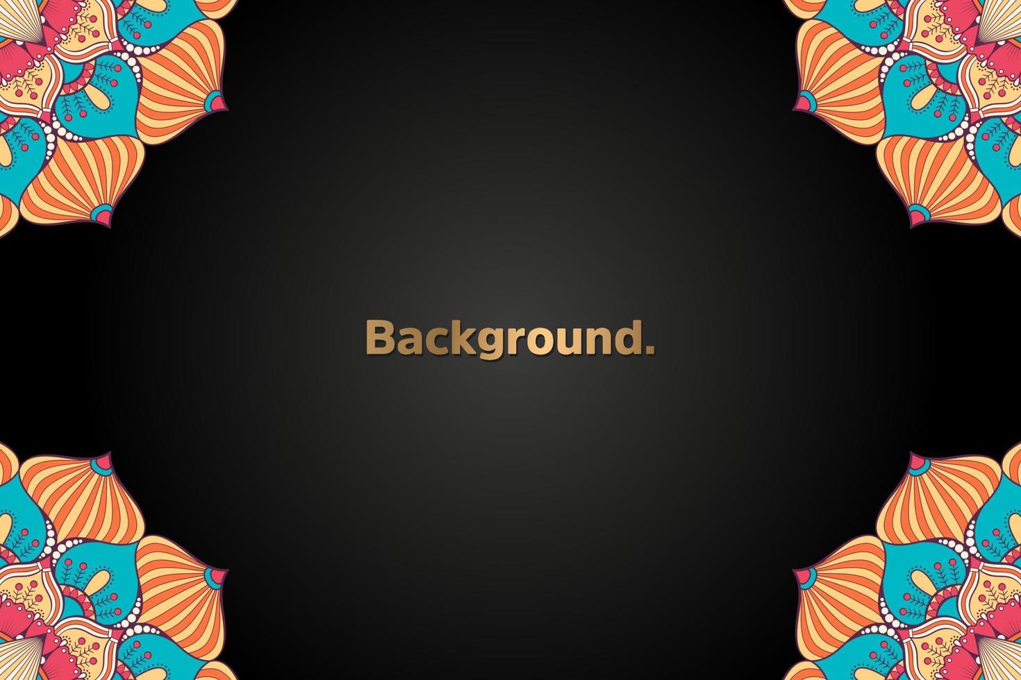 Background with colorful mandala vector