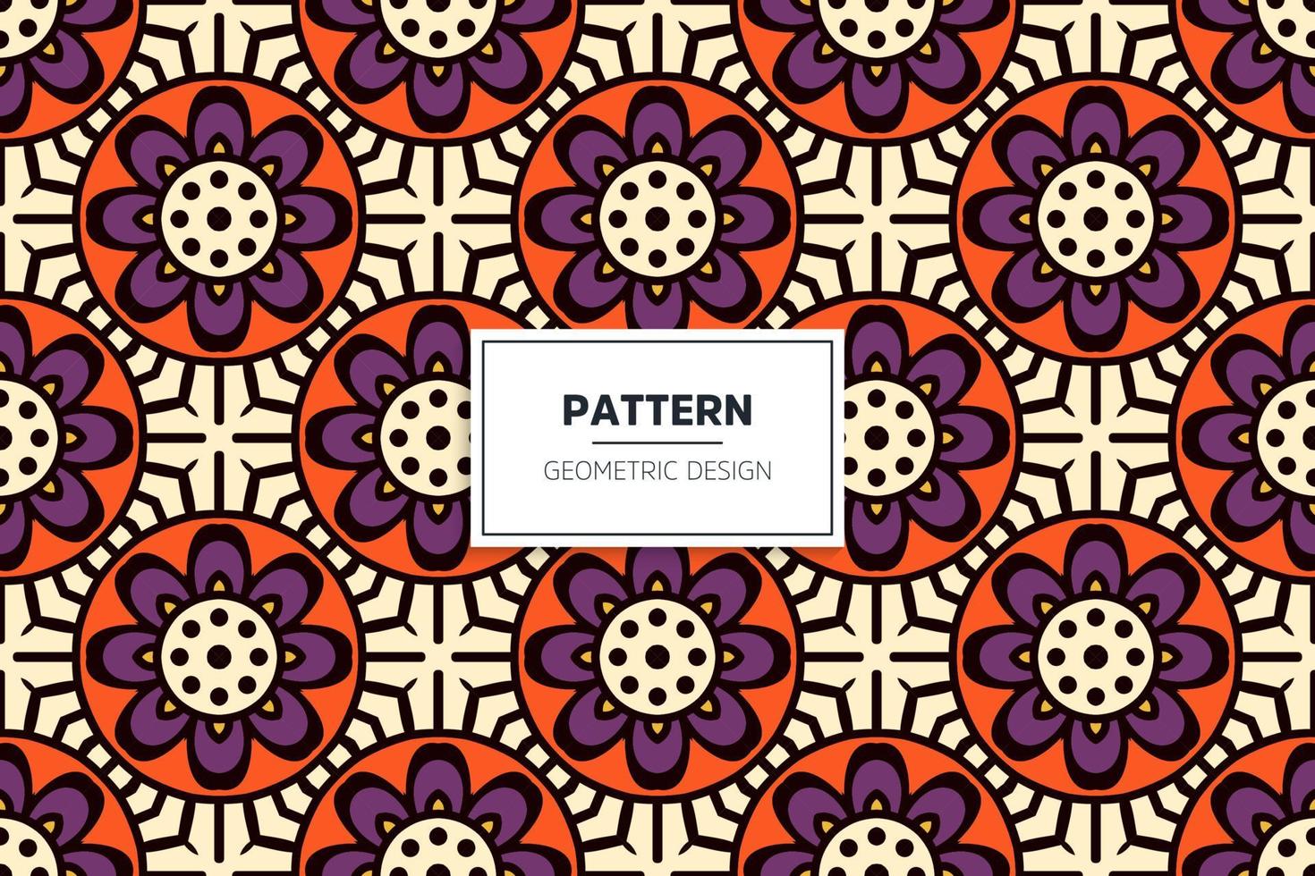 ethnic seamless pattrn with mandala vector