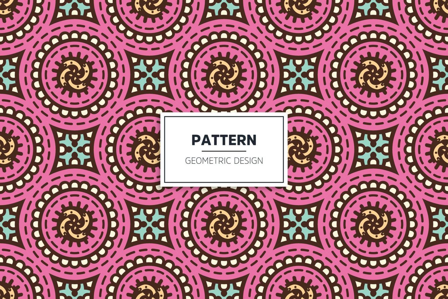 ethnic seamless pattrn with mandala vector