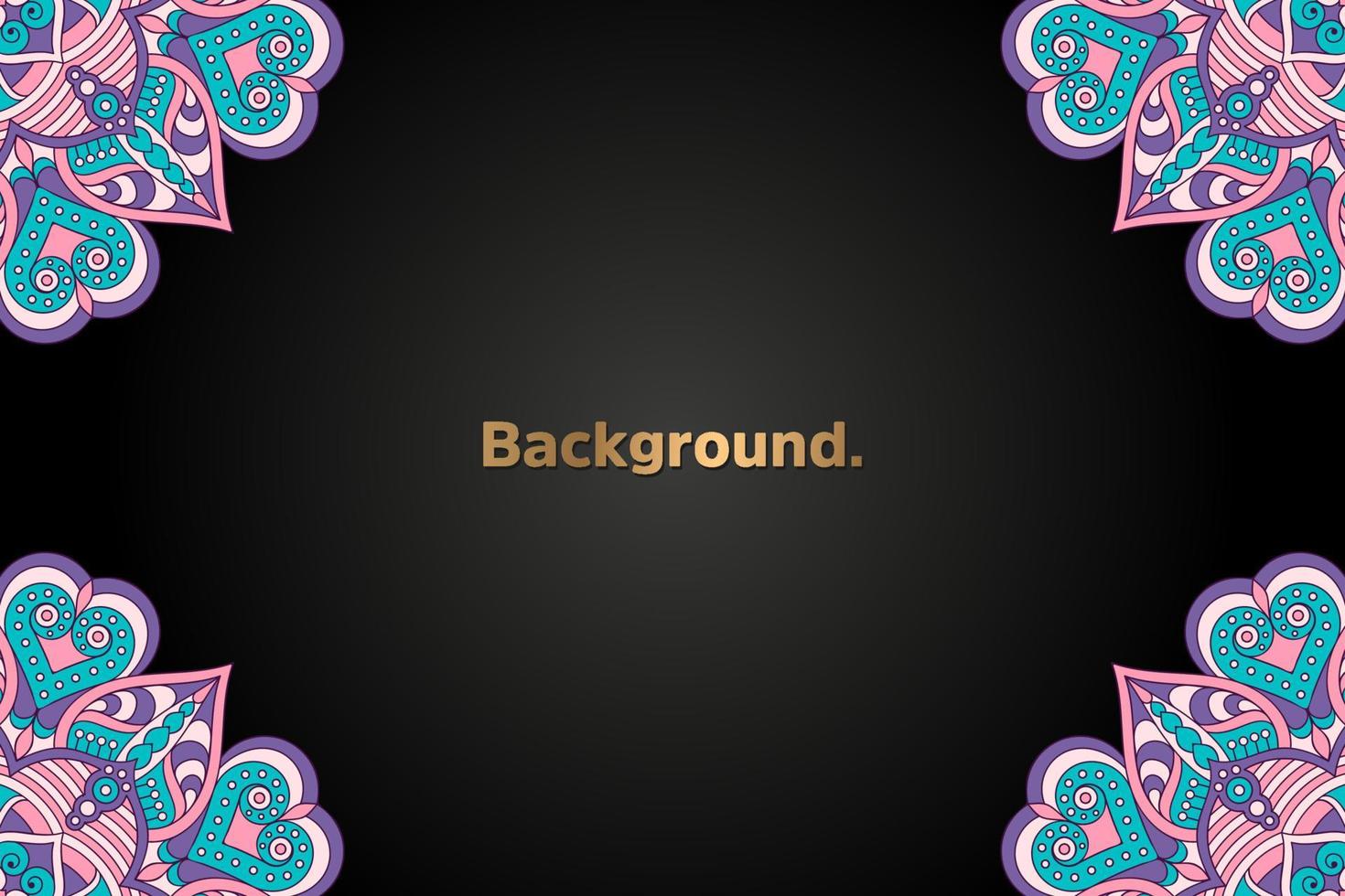 Background with colorful mandala vector