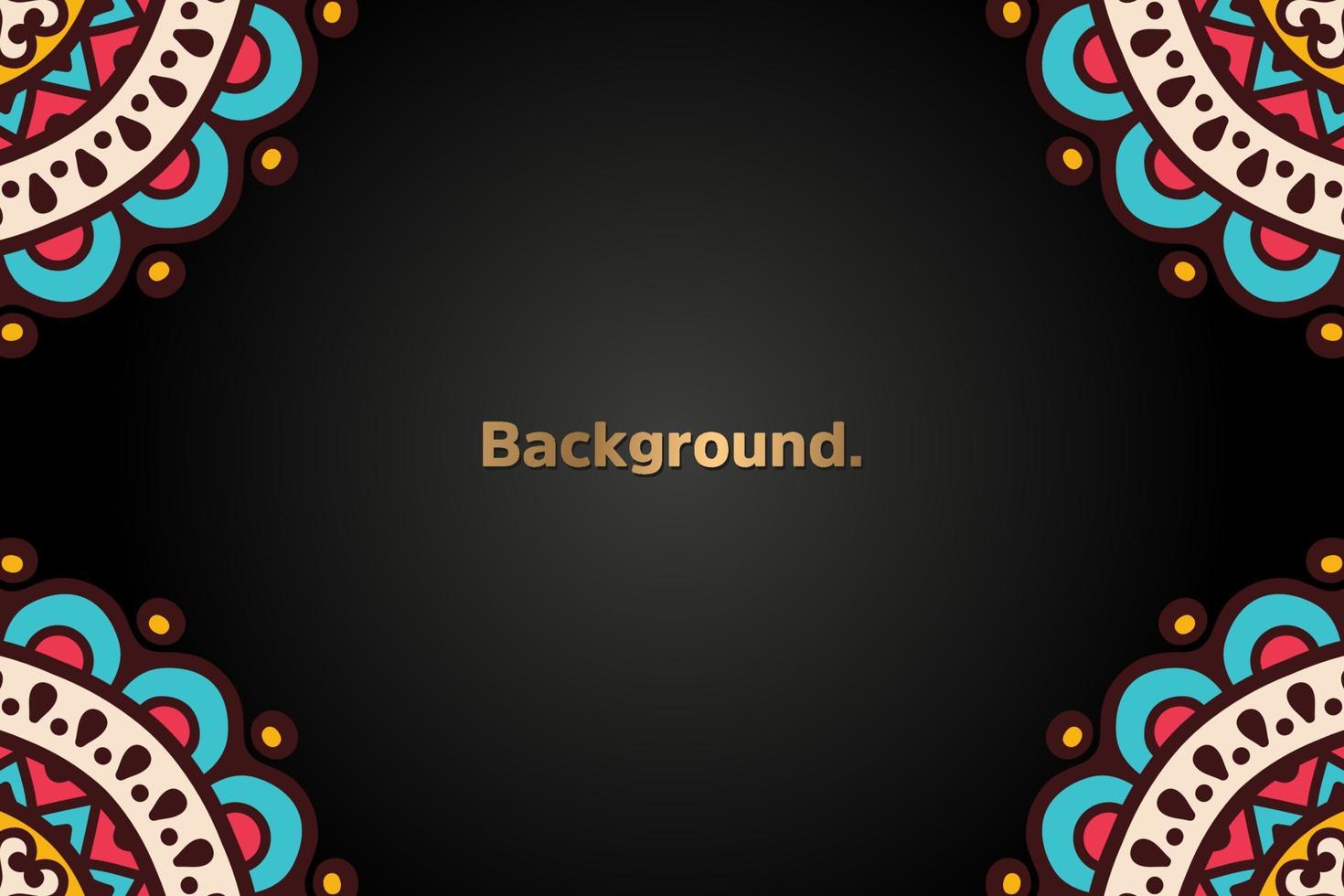 Background with colorful mandala vector