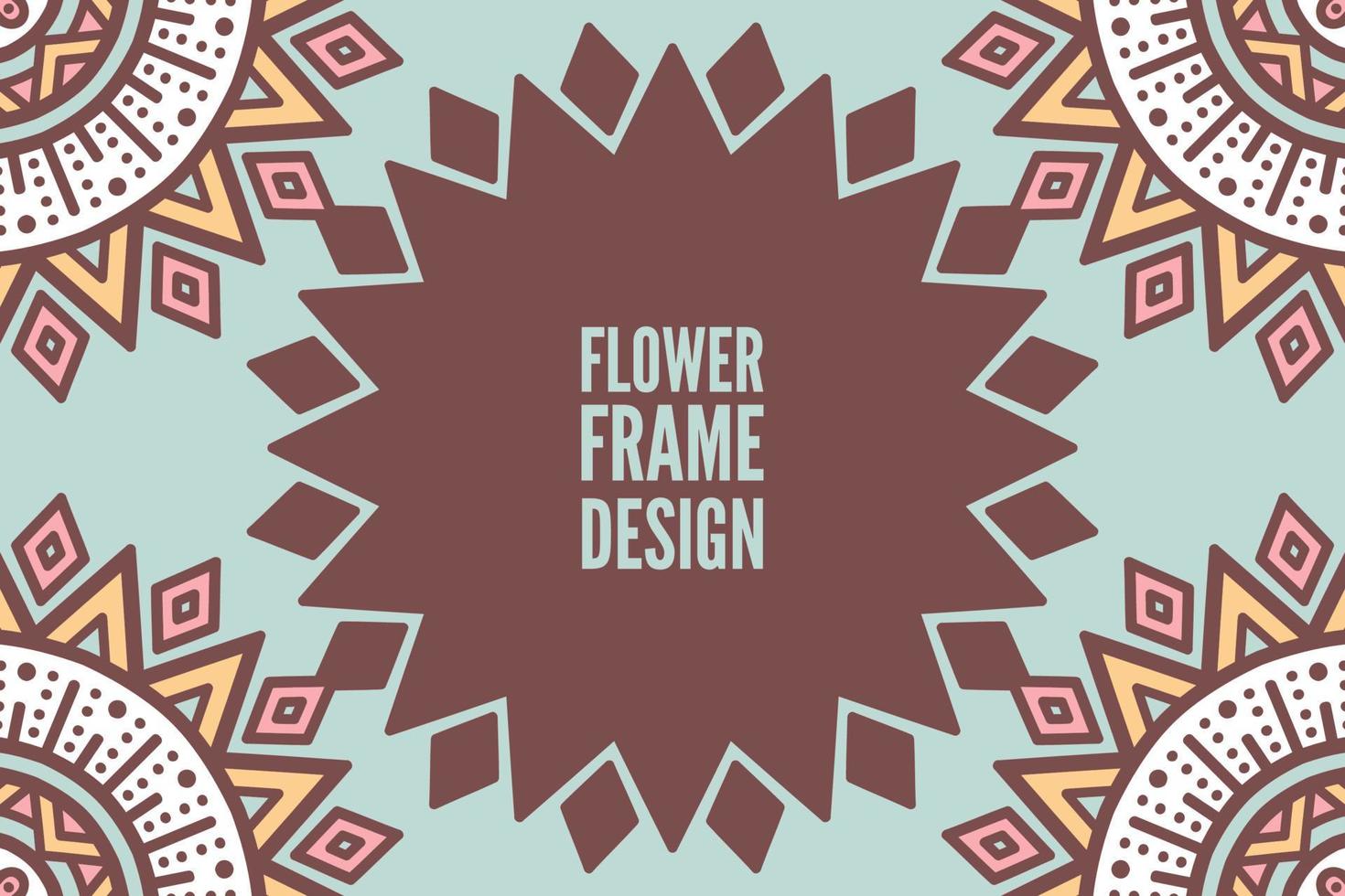 Card with mandala vector