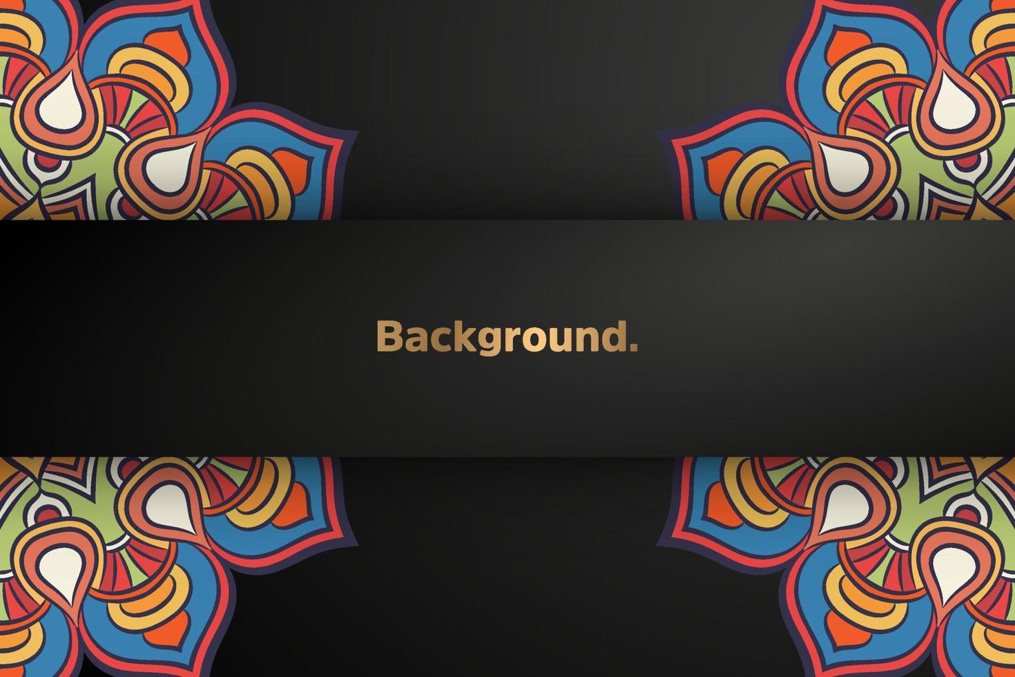 dark background with colorful element vector