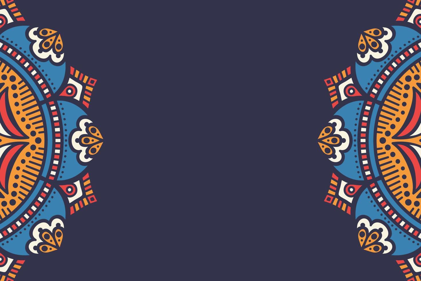 Business card template with mandala vector