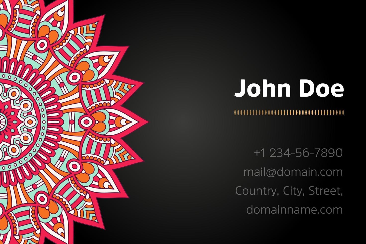 Mandala Business card vector