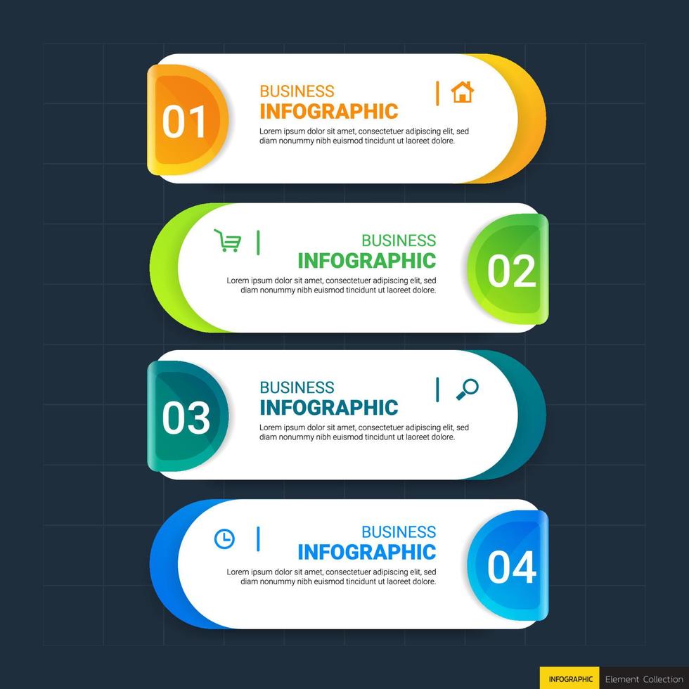 Colorful infographic options template vector