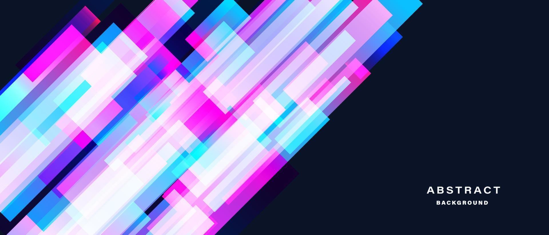 Geometric abstract background with glowing square compositions vector