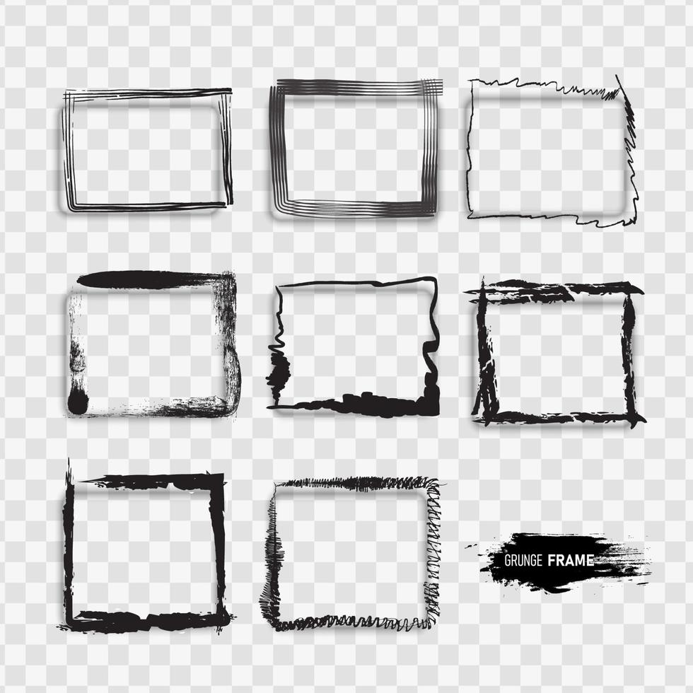 hand drawn square frame vector