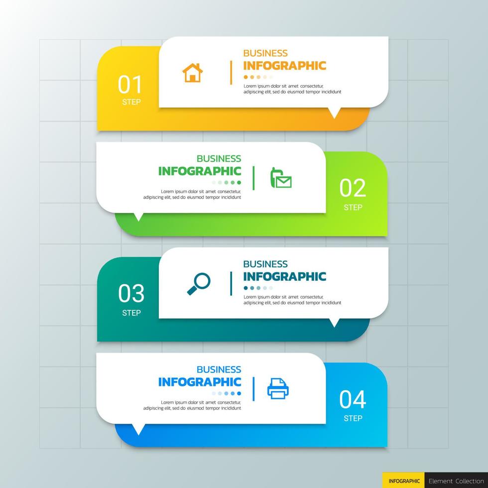 Infographics presentation design template vector