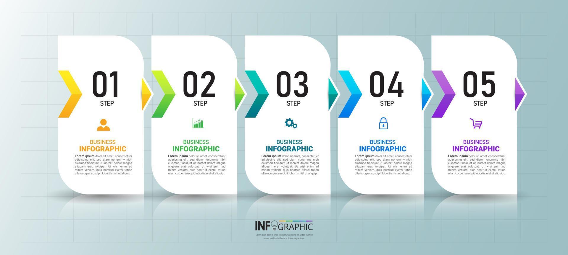 Modern business infographic template vector