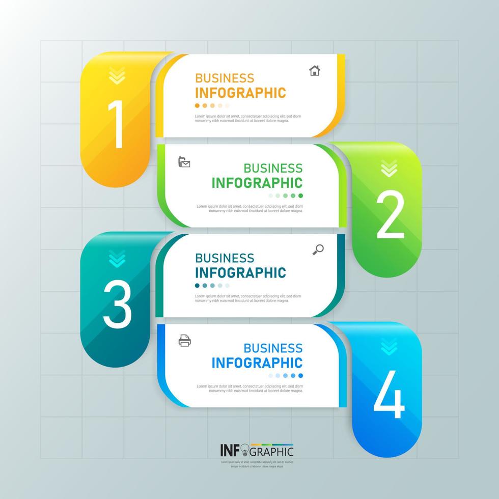 Process infographic template vector