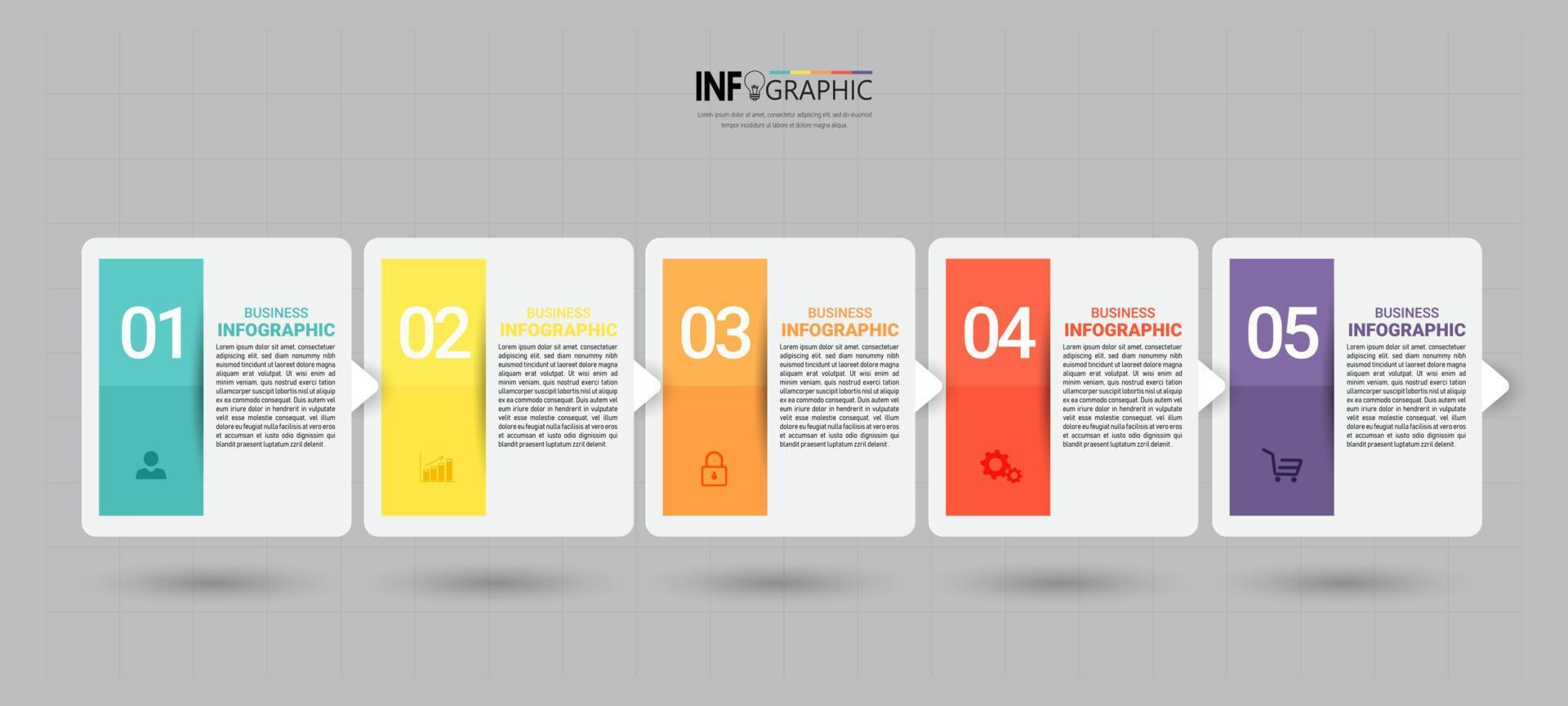 diseño de plantilla de infografías coloridas vector