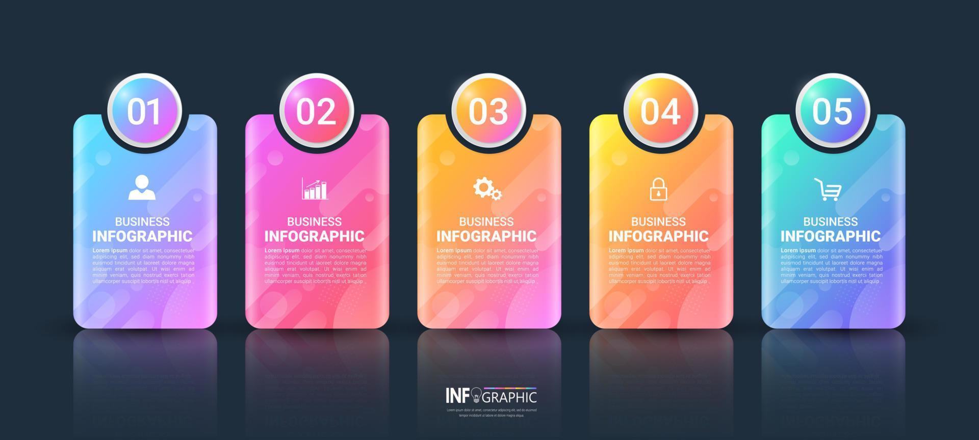 Colorful Infographics template design vector