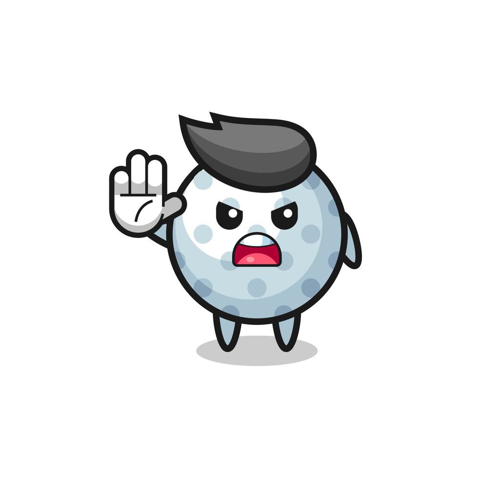 golf character doing stop gesture vector