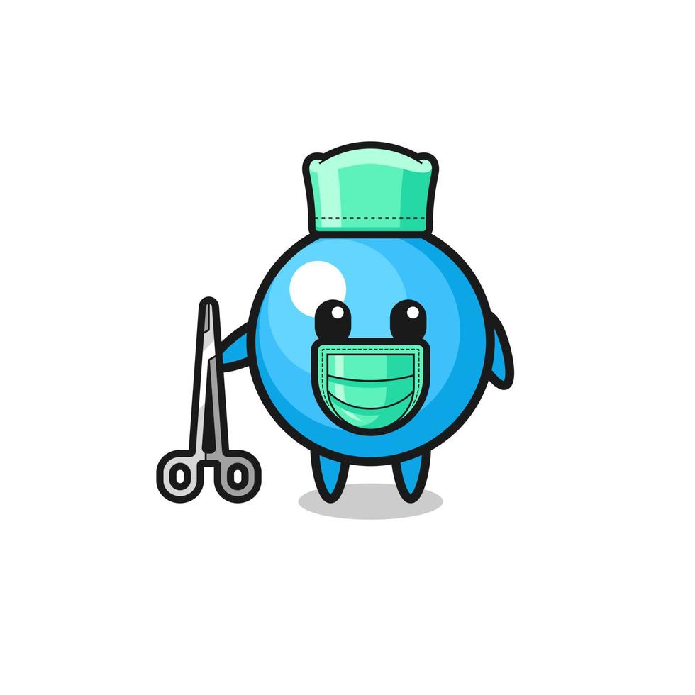 surgeon gum ball mascot character vector