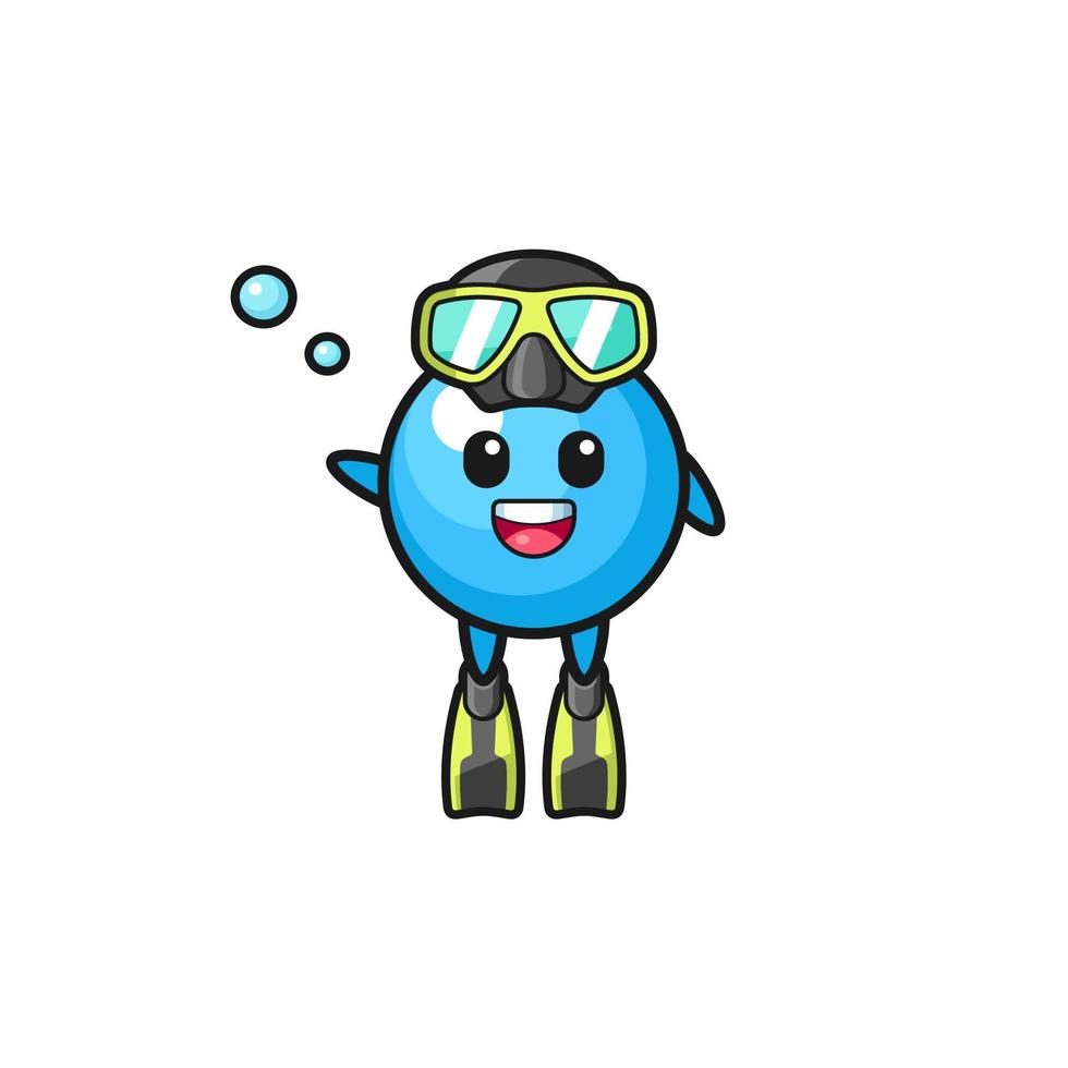 the gum ball diver cartoon character vector