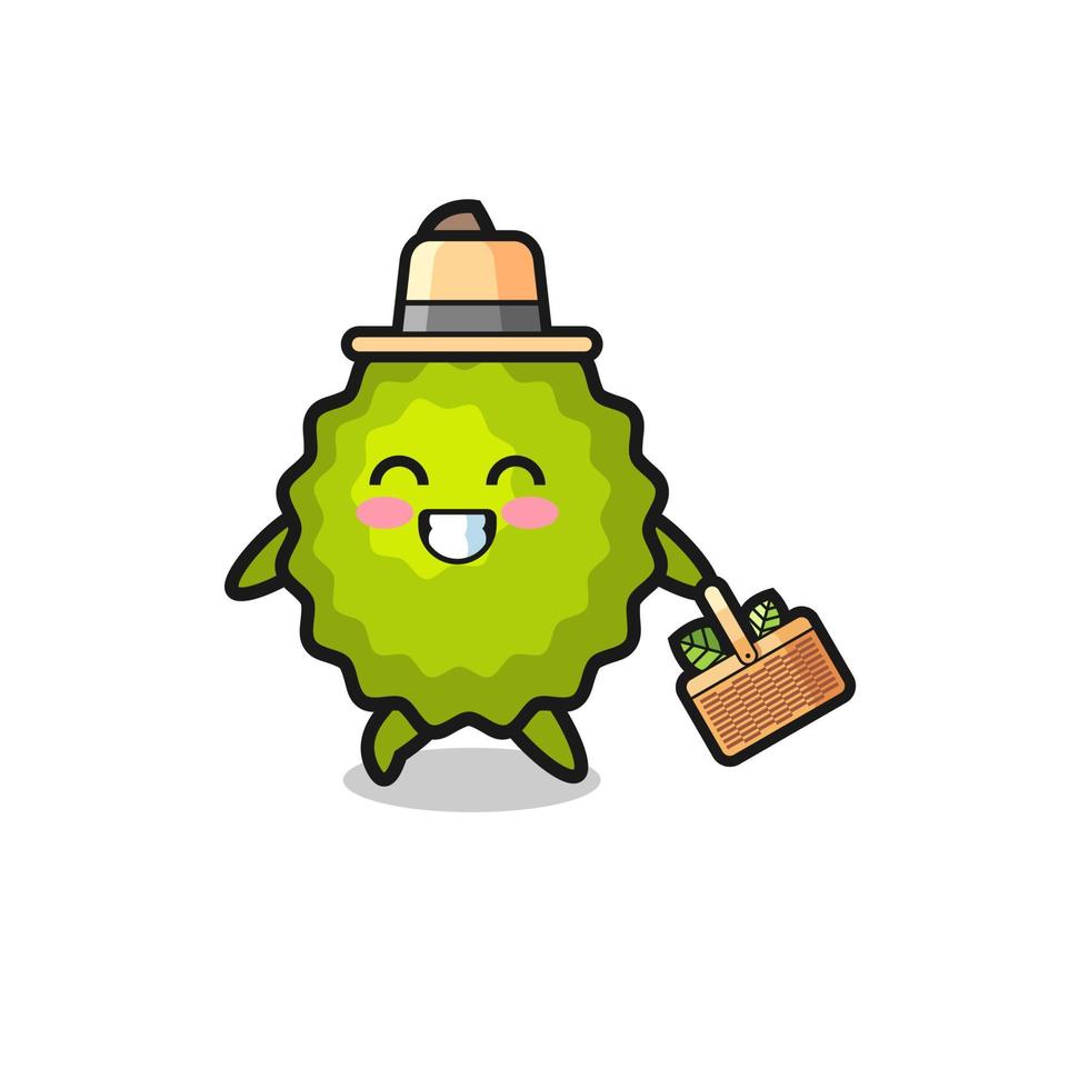 durian herbalist character searching a herbal vector