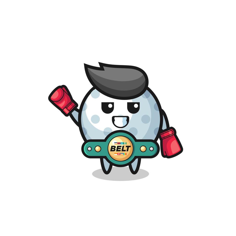 golf boxer mascot character vector