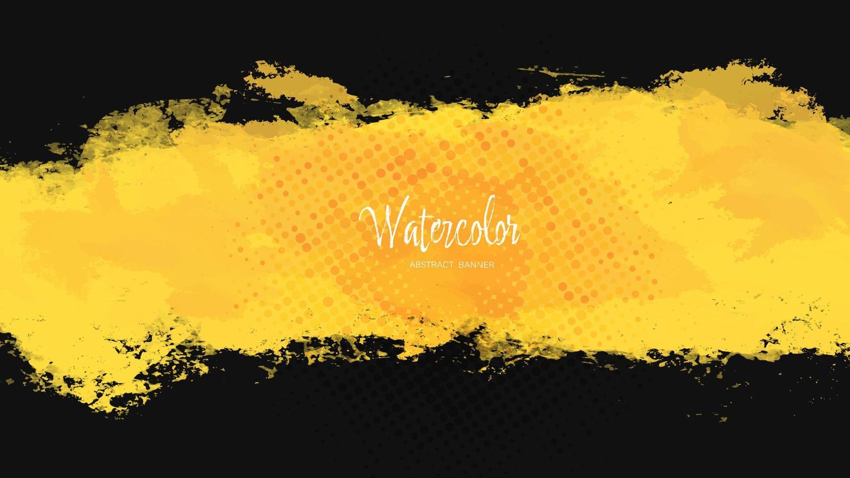 Fondo abstracto negro y amarillo con textura grunge. vector