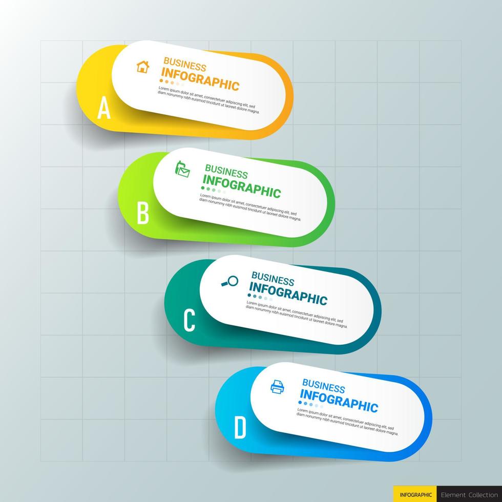 modern business infographic template vector