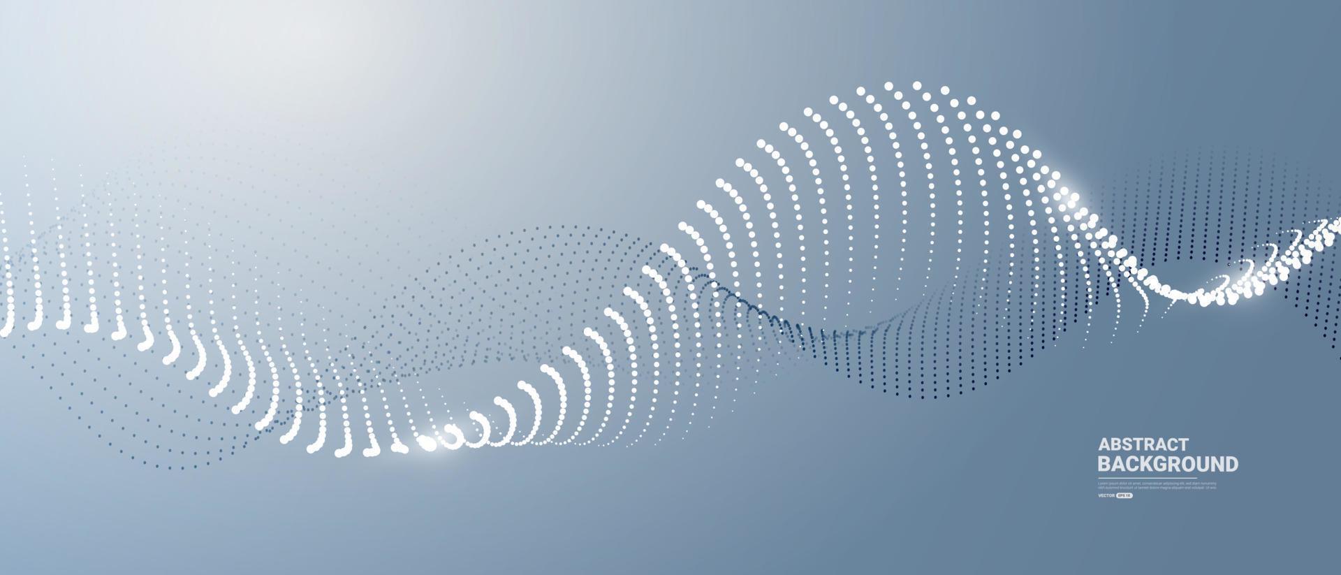 white abstract background with flowing particles vector