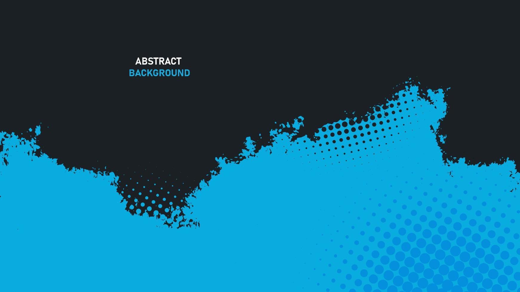 Fondo de grunge abstracto negro y azul con estilo de semitono vector