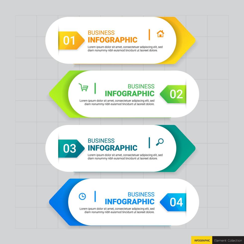 plantilla de opciones de infografía colorida vector