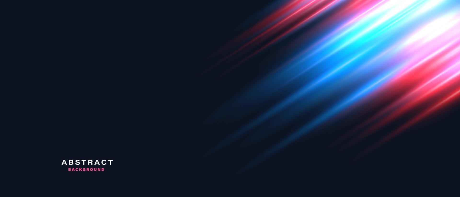 Fondo de tecnología abstracta con efecto de luz de neón de movimiento vector