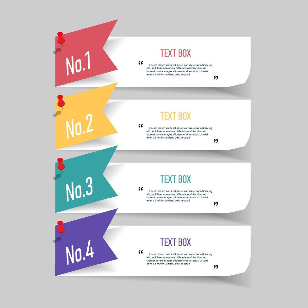 Text box design with notepapers mockup vector