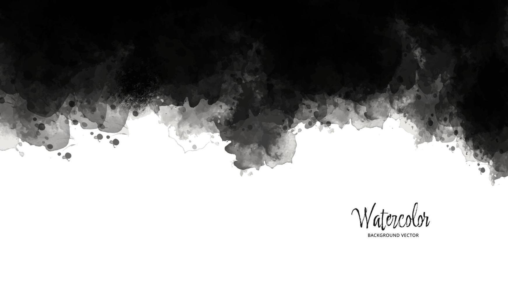 Black and White background with watercolor texture. vector