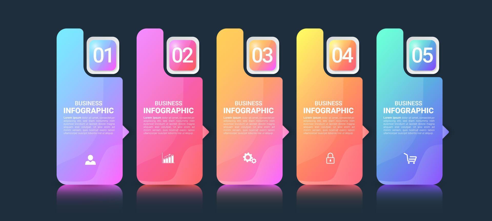 diseño de plantilla de infografías coloridas vector